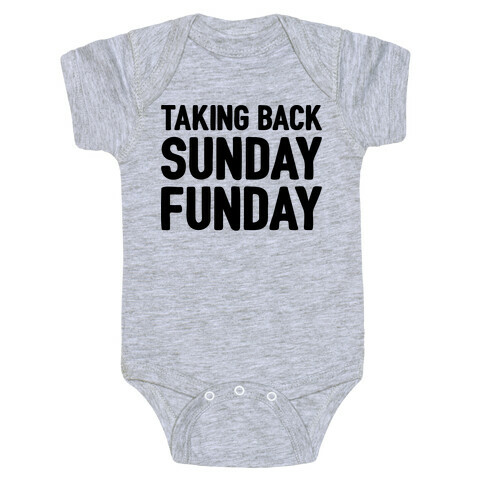Taking Back Sunday Funday Parody Baby One-Piece