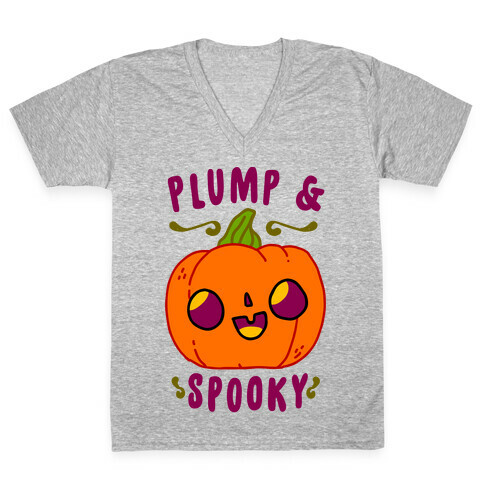 Plump and Spooky  V-Neck Tee Shirt