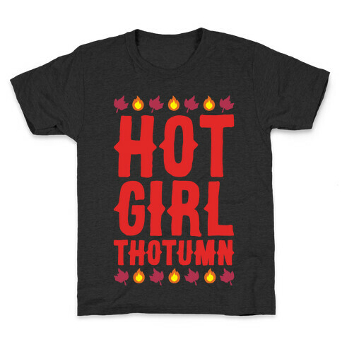 Hot Girl Thotumn Parody White Print Kids T-Shirt
