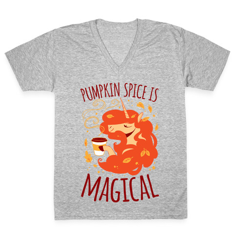 Pumpkin Spice Is Magical V-Neck Tee Shirt