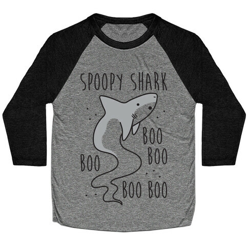 Spoopy Shark Boo Boo Boo Baseball Tee