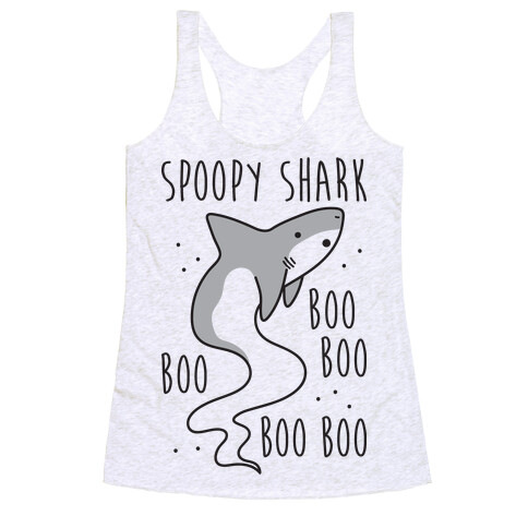 Spoopy Shark Boo Boo Boo Racerback Tank Top