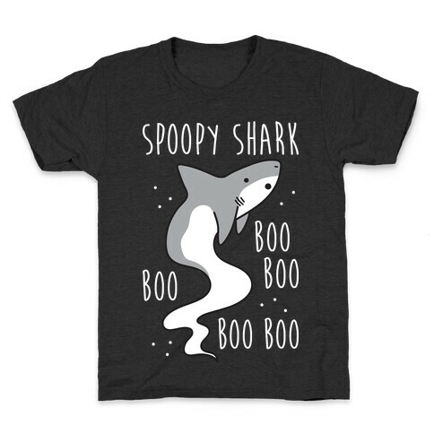 Spoopy Shark Boo Boo Boo Kids T-Shirt