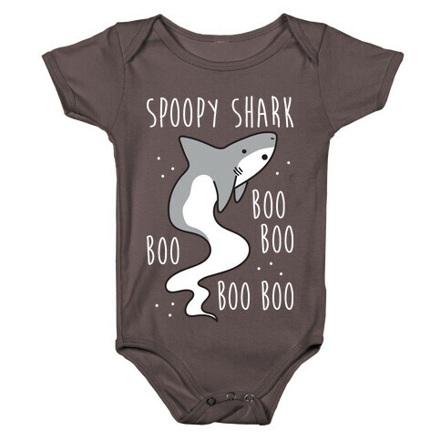 Spoopy Shark Boo Boo Boo Baby One-Piece
