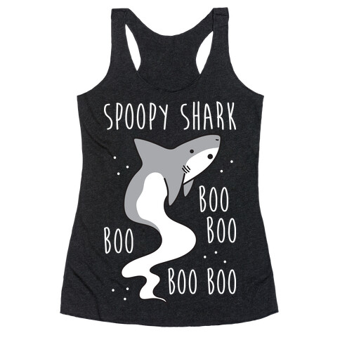 Spoopy Shark Boo Boo Boo Racerback Tank Top