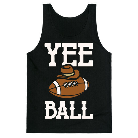 Yee Ball (Football) White Print Tank Top