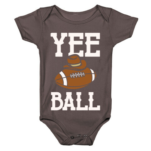Yee Ball (Football) White Print Baby One-Piece