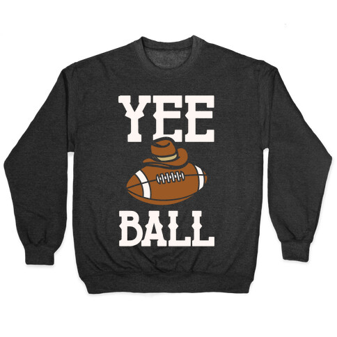 Yee Ball (Football) White Print Pullover