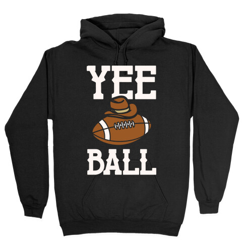 Yee Ball (Football) White Print Hooded Sweatshirt