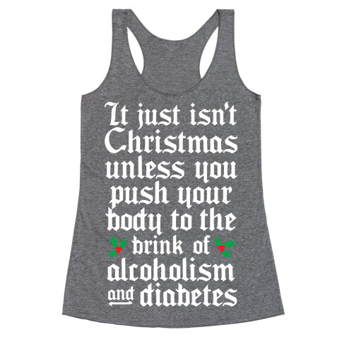 Alcoholism And Diabetes Racerback Tank Top