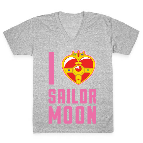 I Heart Sailor Moon V-Neck Tee Shirt