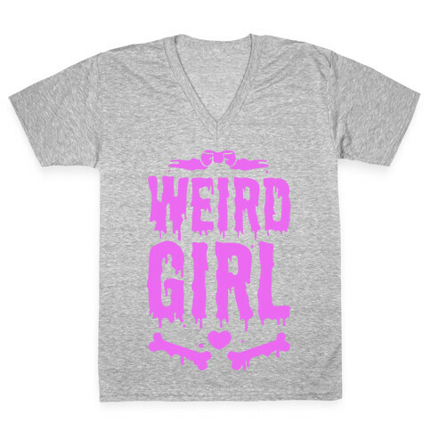Weird Girl V-Neck Tee Shirt