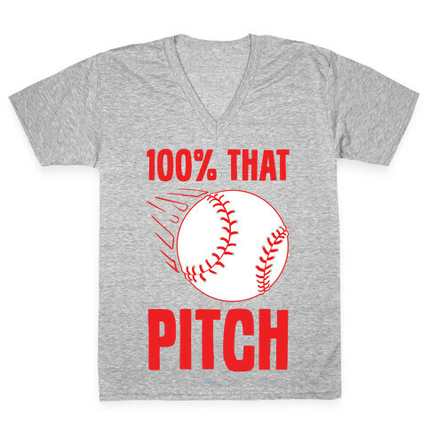 100% That Pitch V-Neck Tee Shirt