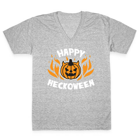 Happy Heckoween V-Neck Tee Shirt