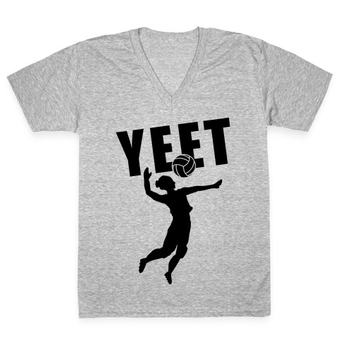 Volleyball YEET V-Neck Tee Shirt