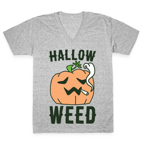 Hallow-Weed V-Neck Tee Shirt