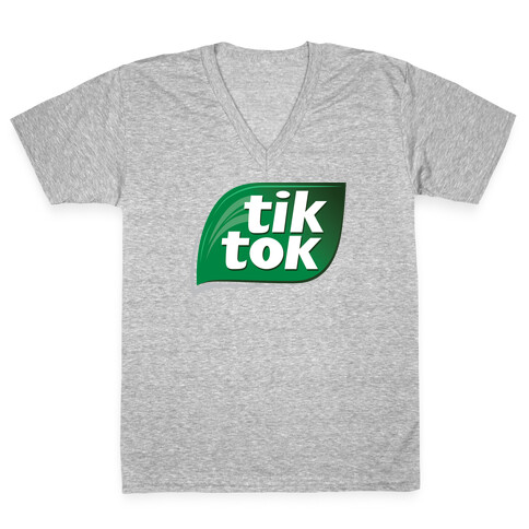 TikTok Tic Tac Parody Logo V-Neck Tee Shirt
