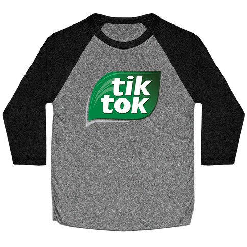 TikTok Tic Tac Parody Logo Baseball Tee