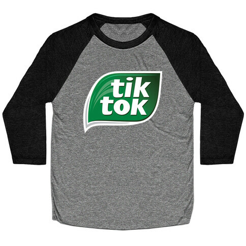 TikTok Tic Tac Parody Logo Baseball Tee