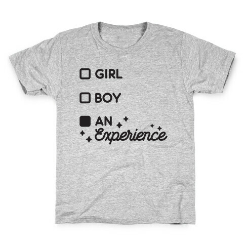 Girl, Boy, An Experience Checklist  Kids T-Shirt