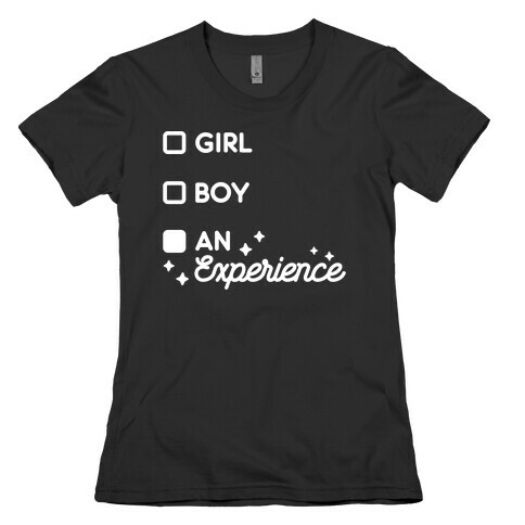 Girl, Boy, An Experience Checklist Womens T-Shirt