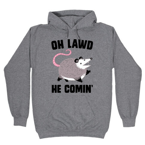Oh Lawd He Comin' Possum Hooded Sweatshirt