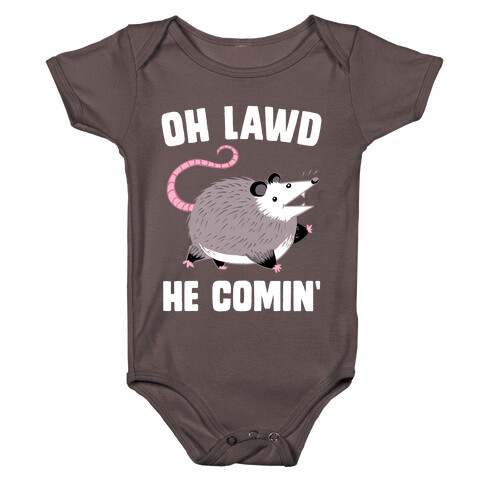 Oh Lawd He Comin' Possum Baby One-Piece