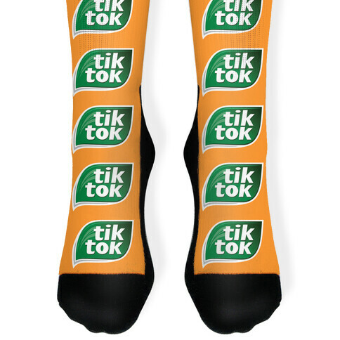 TikTok Tic Tac Parody Logo Sock