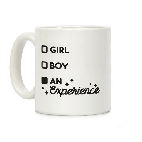 Girl, Boy, An Experience Checklist  Coffee Mug