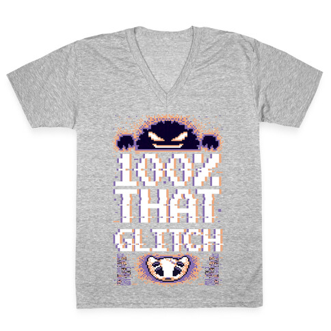 100% That Glitch V-Neck Tee Shirt