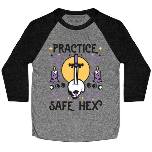 Practice Safe Hex Baseball Tee