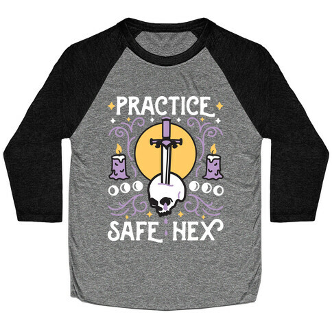 Practice Safe Hex Baseball Tee