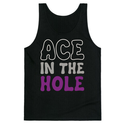 Ace In The Hole White Print Tank Top