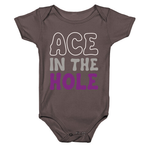 Ace In The Hole White Print Baby One-Piece