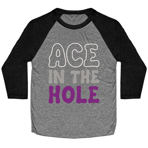 Ace In The Hole White Print Baseball Tee