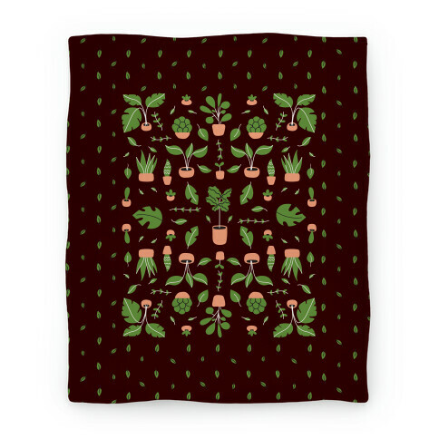 Houseplant Pattern Blanket