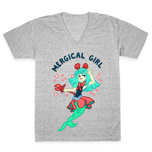 Mergical Girl V-Neck Tee Shirt
