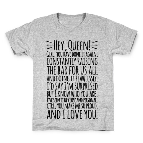 Hey Queen Michelle Obama Quote Kids T-Shirt