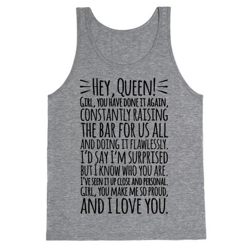 Hey Queen Michelle Obama Quote Tank Top