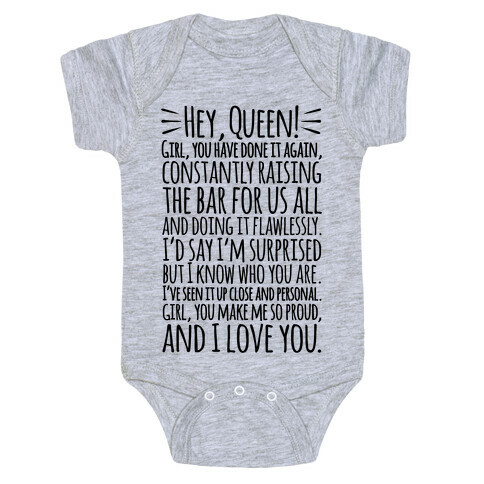 Hey Queen Michelle Obama Quote Baby One-Piece