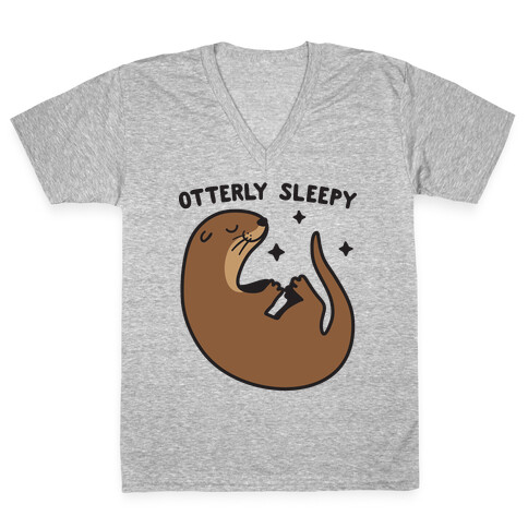 Otterly Sleepy V-Neck Tee Shirt