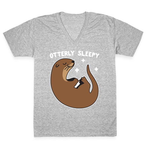 Otterly Sleepy V-Neck Tee Shirt