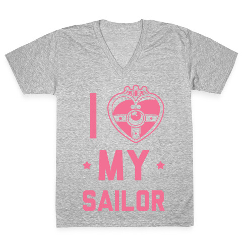 I Heart My Sailor V-Neck Tee Shirt