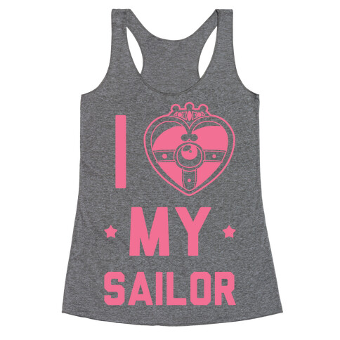 I Heart My Sailor Racerback Tank Top