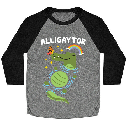 Alligaytor (Gay Alligator) Baseball Tee