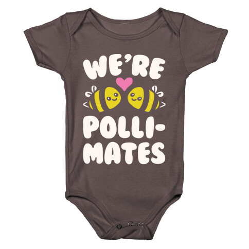 We're Pollimates White Print Baby One-Piece