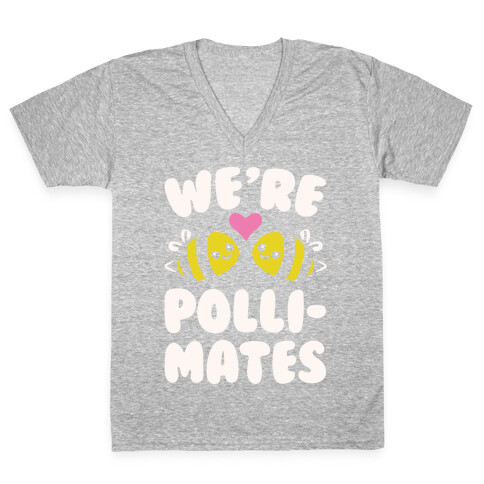 We're Pollimates White Print V-Neck Tee Shirt