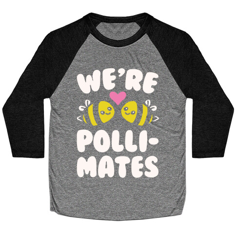 We're Pollimates White Print Baseball Tee