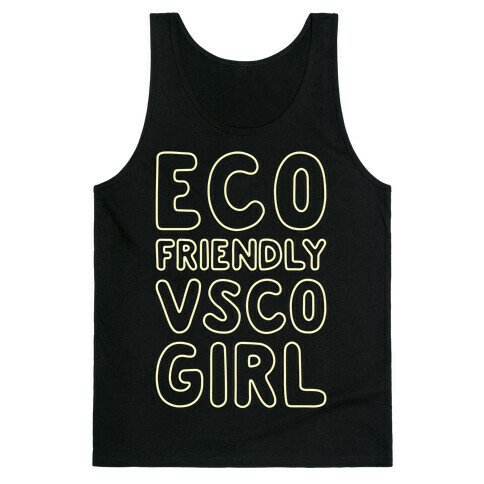 Eco Friendly VSCO Girl White Print Tank Top