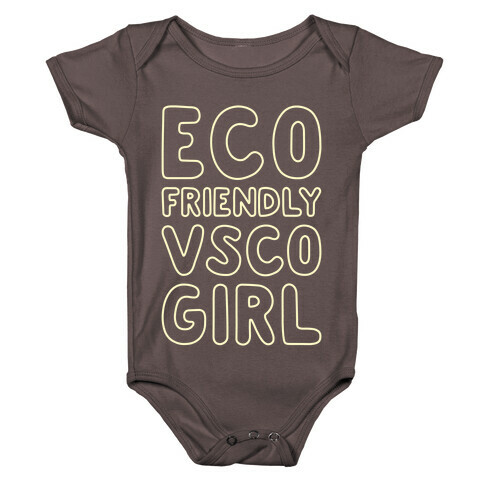 Eco Friendly VSCO Girl White Print Baby One-Piece